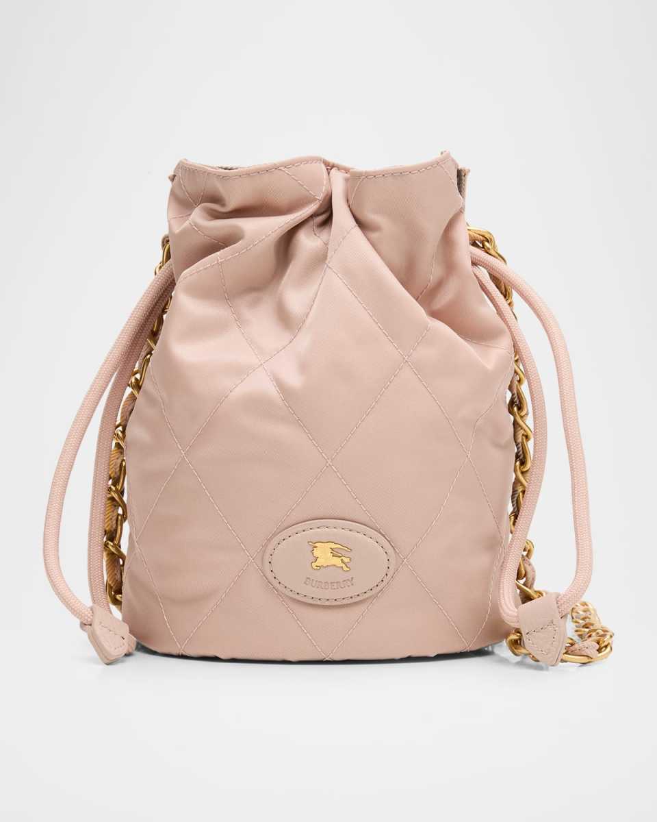 Horseshoe Quilted Nylon Pouch Bag